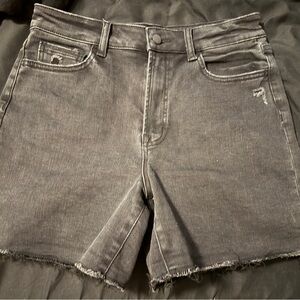 Flying Monkey Black Washed Denim Jean Shorts